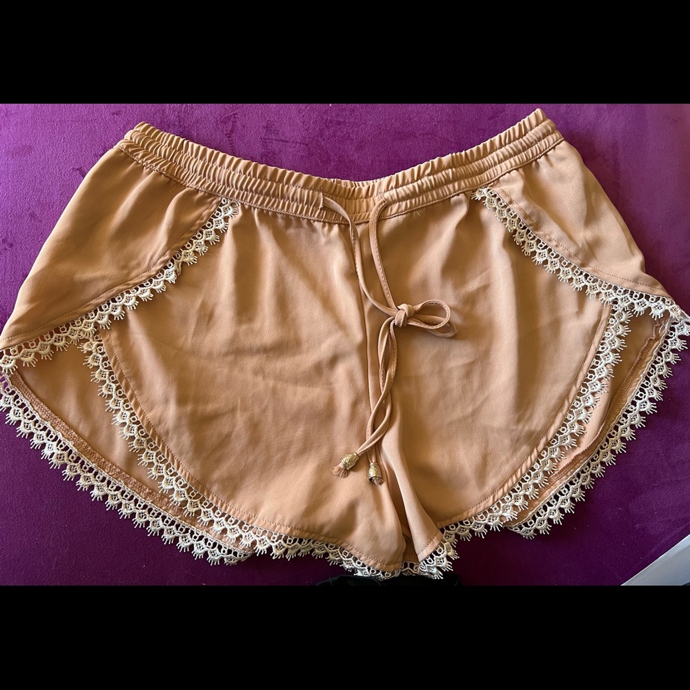Pink flowy shorts